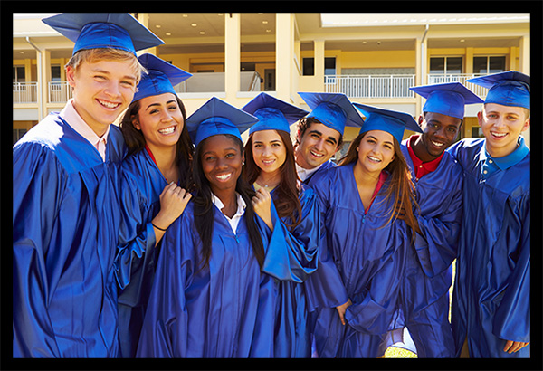 students graduating